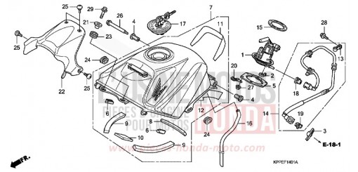 RESERVOIR A CARBURANT (CBR125RW7/RW9/RWA) CBR125RWA de 2010